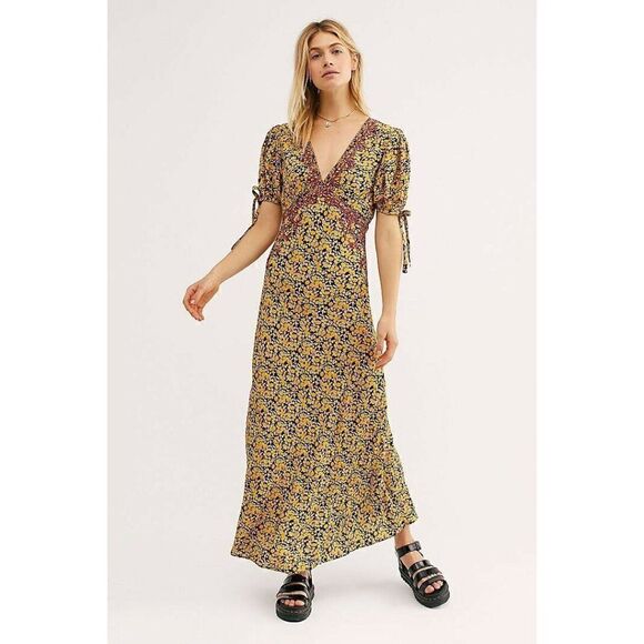 NEW FREE PEOPLE MODLY IN LOVE PRINTED MAXI DRESS - Picture 2 of 4